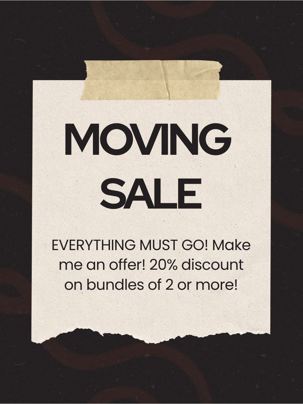 MOVING SALE! 20% OFF BUNDLES